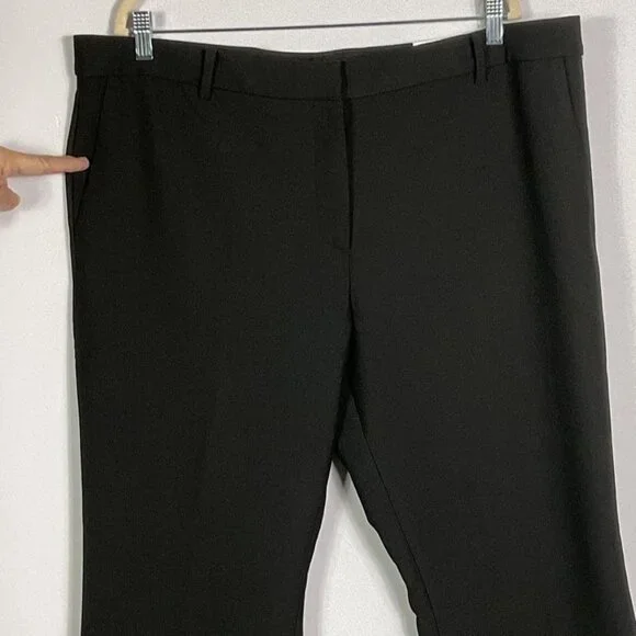 NWT Ann Taylor The Straight Black Pants, Mid-Rise, Straight Leg, Bi-Stretch, 18 - Picture 3 of 14